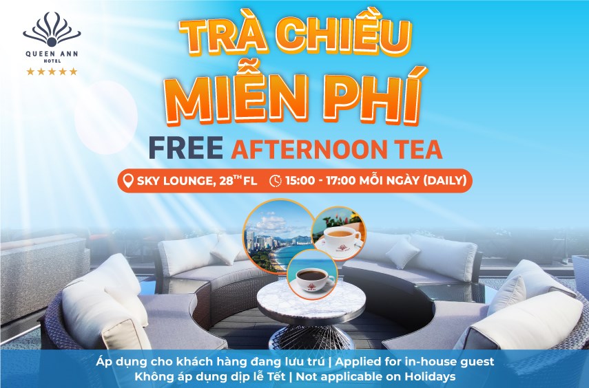 THƯỞNG THỨC TRÀ CHIỀU MIỄN PHÍ CÙNG VIEW BIỂN TUYỆT ĐẸP